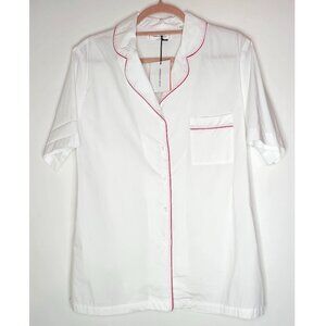 NWT!! Chinti & Parker 100% Cotton Bonne Nuit Short Sleeve Shirt Pajama Top M